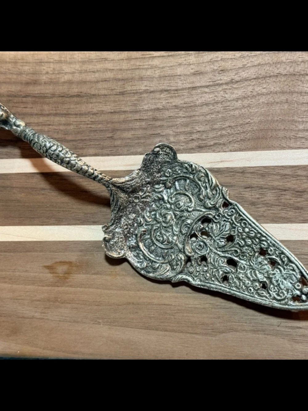 Vintage Italian Brass Mermaid Cake Server Ornate Coquette Aesthetic